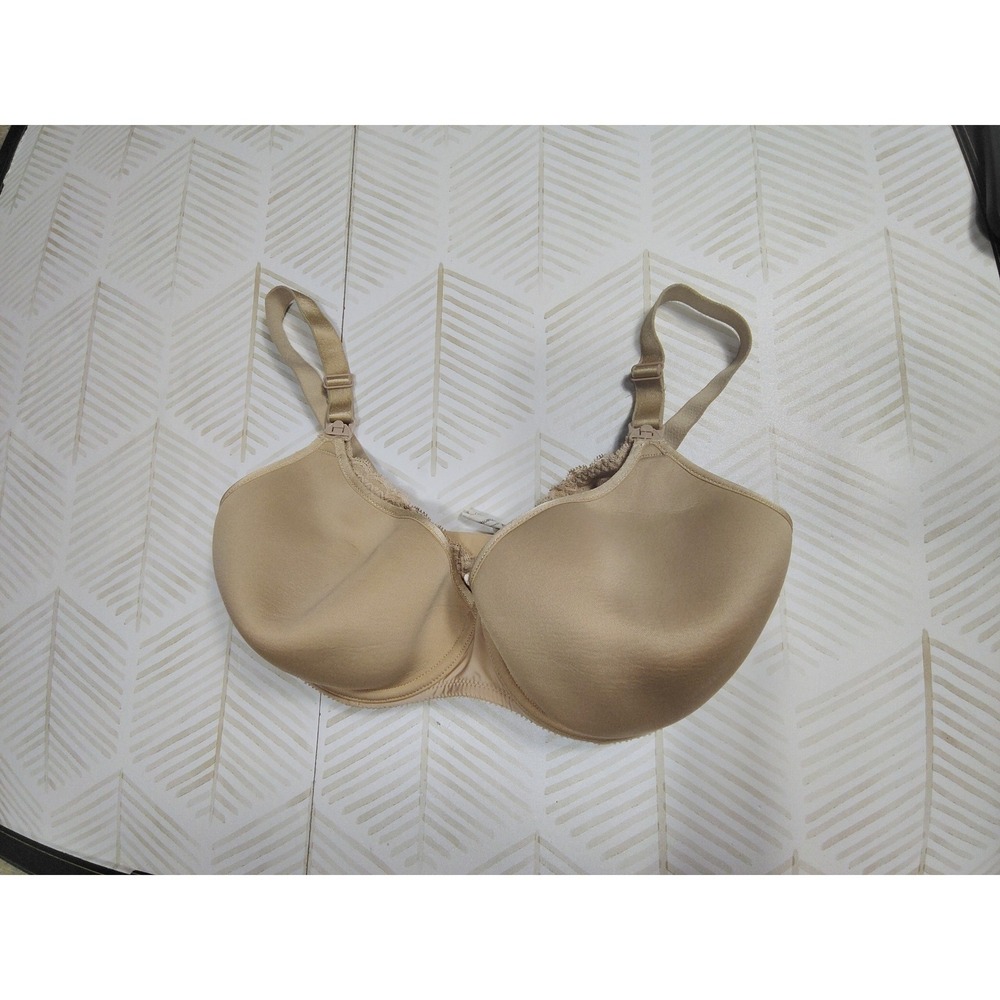 Chantelle Merci Nursing Bra 32G Beige Nude Underwire Lace‎ Trim Maternity 1871